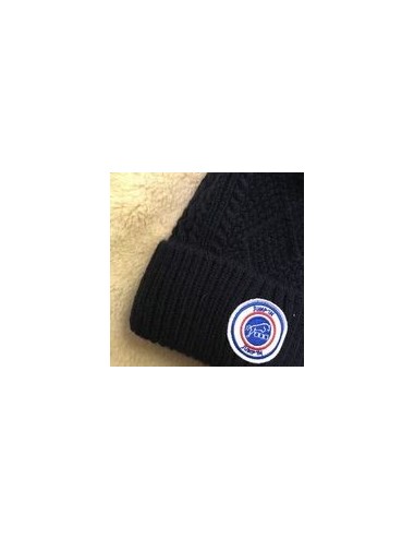Bobble Beanie with Blue White and Red badge