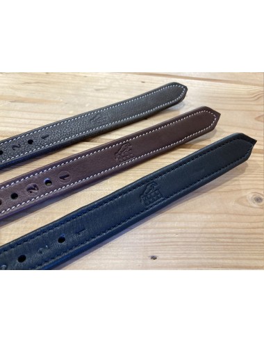 Plunged Calfskin Stirrup Straps