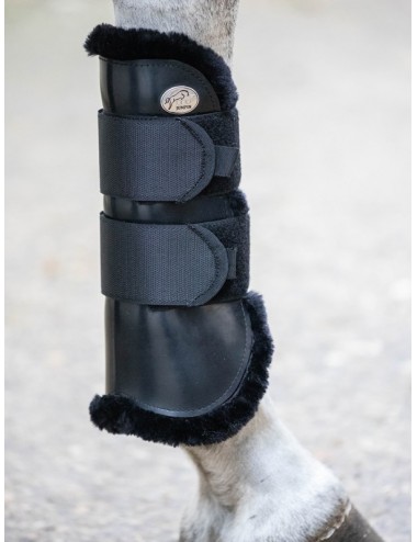  Horse Front Legs Support Boots, Horse Front Leg Protection Easy  To Paste Shock Resistant Impact Resistant for Jumping for Riding (black  front legs 25x8.5x4.5cm / 9.8x3.3x1.8in) : Pet Supplies