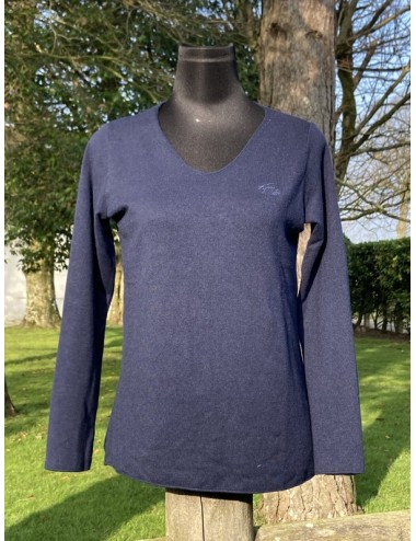 Mya slim V-neck sweater navy